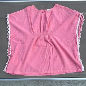 Crewcuts Salmon Pink Cotton Gauze Swim Coverup Size 10